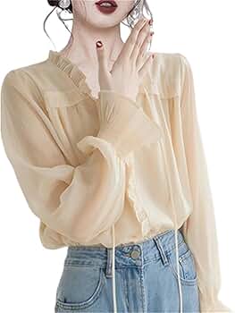 トップス eaphi volume sleeve sheer blouse beige eaphi volume sleeve sheer blouse Ivory - メルカリ